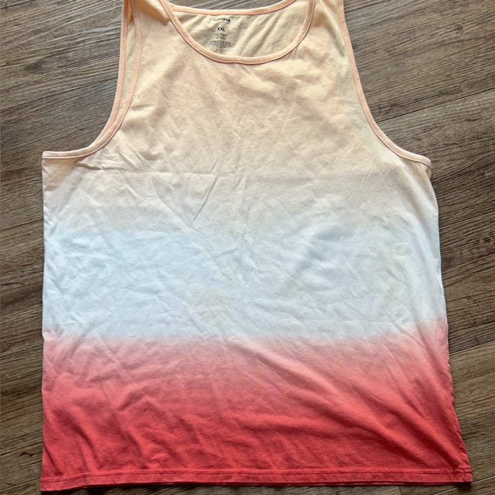Sonoma Cream and Red Gradient Tank Top